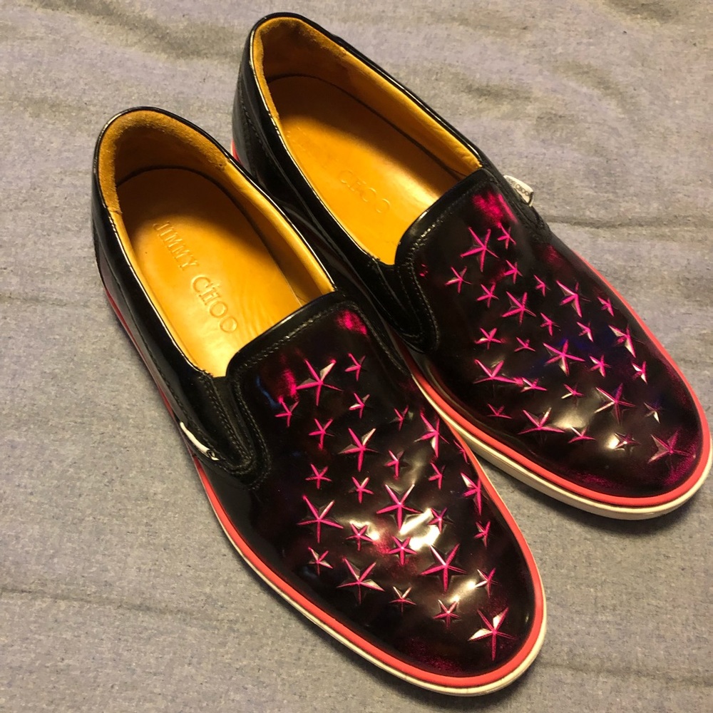 Just About New Jimmy Choo Slip-on Luxury Sneakers.  Mens Size 43 1/2